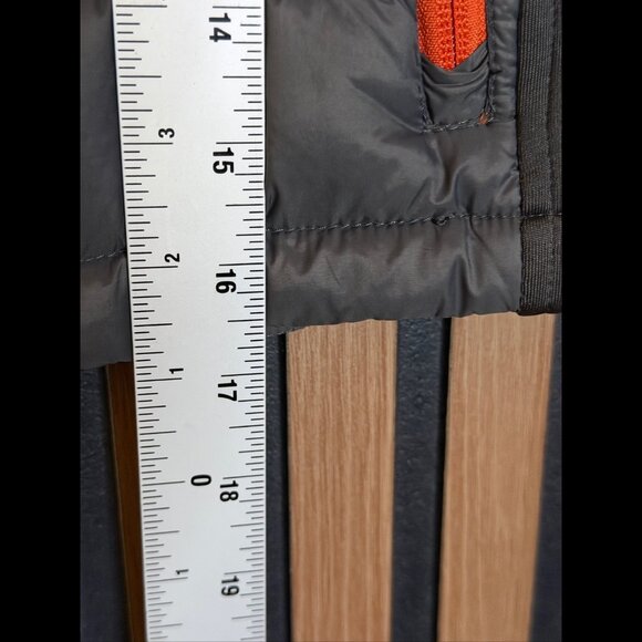 Free Country Vest 5 / 6 Boys Orange Puffer Zip Up 100% Nylon Jacket - Picture 5 of 6